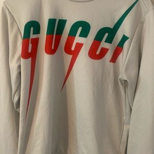 Cream green and red Gucci shirt